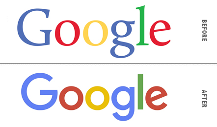 Google Logo Before and After Comparison