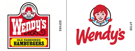 Wendy's Logo Before and After Comparison