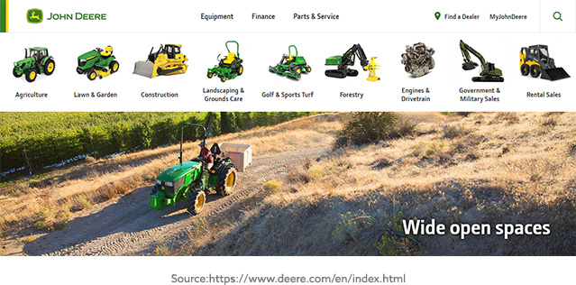 John Deere Website Screenshot